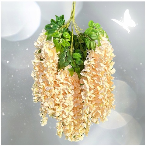 12x WISTERIA GLICYNIA PREMIUM XXL sztuczna gęsta girlanda kwiatowa ślub