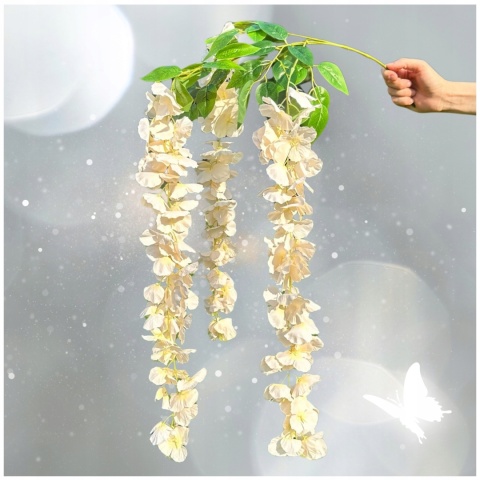 12x WISTERIA GLICYNIA PREMIUM XXL sztuczna gęsta girlanda kwiatowa ślub
