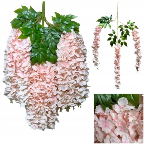 12x WISTERIA GLICYNIA PREMIUM XXL sztuczna gęsta girlanda kwiatowa ślub