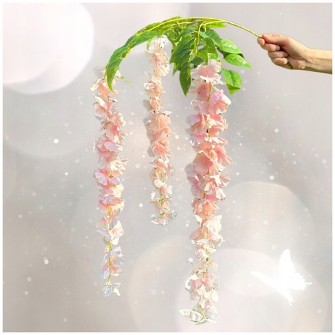 12x WISTERIA GLICYNIA PREMIUM XXL sztuczna gęsta girlanda kwiatowa ślub