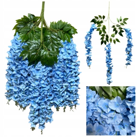 12x WISTERIA GLICYNIA PREMIUM XXL sztuczna gęsta girlanda kwiatowa ślub