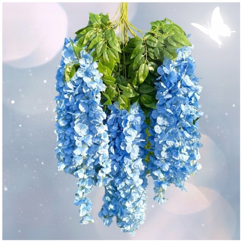 12x WISTERIA GLICYNIA PREMIUM XXL sztuczna gęsta girlanda kwiatowa ślub