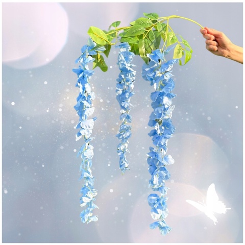 12x WISTERIA GLICYNIA PREMIUM XXL sztuczna gęsta girlanda kwiatowa ślub