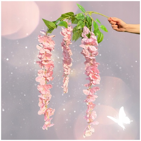 12x WISTERIA GLICYNIA PREMIUM XXL sztuczna gęsta girlanda kwiatowa ślub