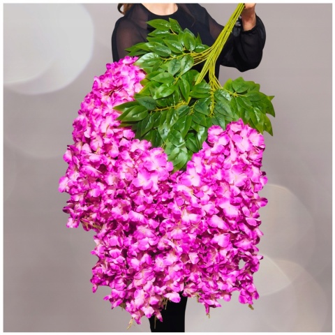 12x WISTERIA GLICYNIA PREMIUM XXL sztuczna gęsta girlanda kwiatowa ślub