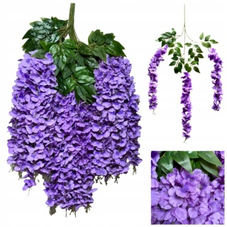 12x WISTERIA GLICYNIA PREMIUM XXL sztuczna gęsta girlanda kwiatowa ślub