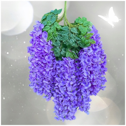 12x WISTERIA GLICYNIA PREMIUM XXL sztuczna gęsta girlanda kwiatowa ślub