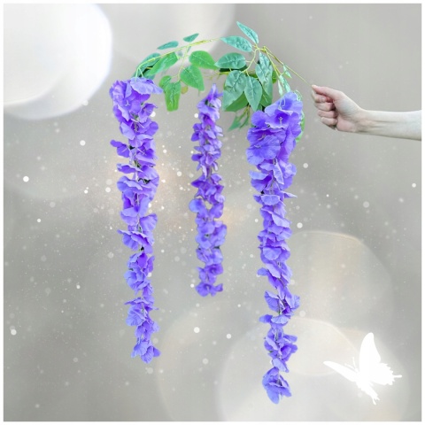 12x WISTERIA GLICYNIA PREMIUM XXL sztuczna gęsta girlanda kwiatowa ślub