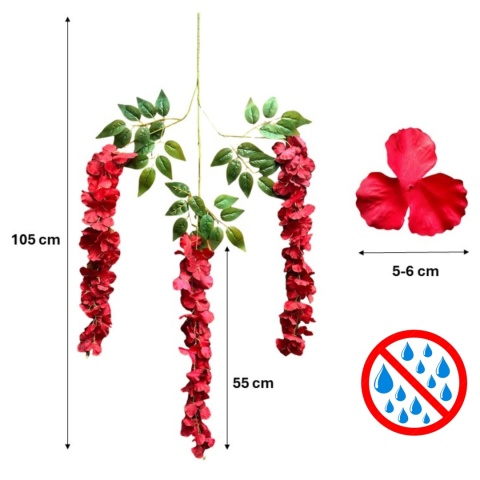 12x WISTERIA GLICYNIA PREMIUM XXL sztuczna gęsta girlanda kwiatowa ślub