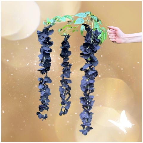 12x WISTERIA GLICYNIA PREMIUM XXL sztuczna gęsta girlanda kwiatowa ślub