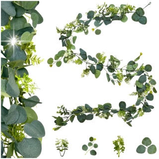 Eukaliptus girlanda sztuczne kwiaty dekoracja pnącze na komunie ślub balkon