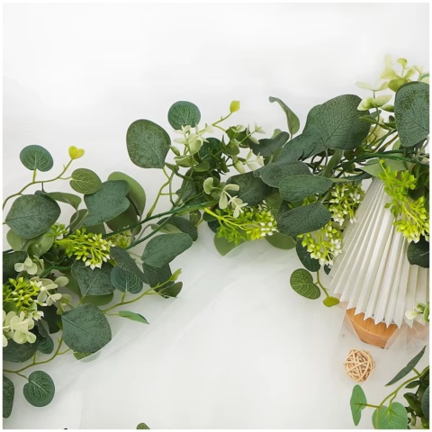 Eukaliptus girlanda sztuczne kwiaty dekoracja pnącze na komunie ślub balkon