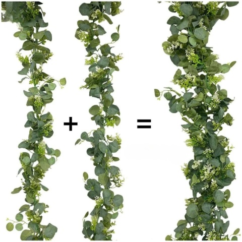 Eukaliptus girlanda sztuczne kwiaty dekoracja pnącze na komunie ślub balkon