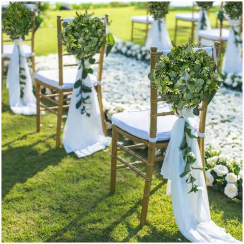 Eukaliptus girlanda sztuczne kwiaty dekoracja pnącze na komunie ślub balkon