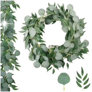 Girlanda EUKALIPTUS pnącze bluszcz sztuczne kwiaty