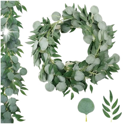 Girlanda EUKALIPTUS pnącze bluszcz sztuczne kwiaty