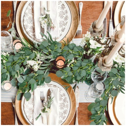 Girlanda EUKALIPTUS pnącze bluszcz sztuczne kwiaty