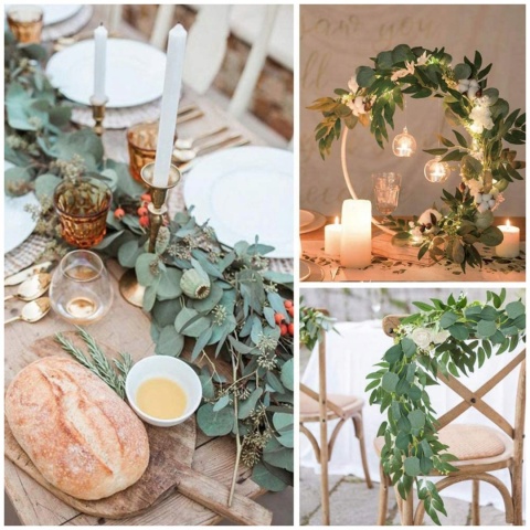 Girlanda EUKALIPTUS pnącze bluszcz sztuczne kwiaty