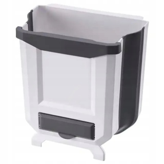 Kosz na śmieci składany kuchenny wiszący na szafkę z miejscem na worki auto