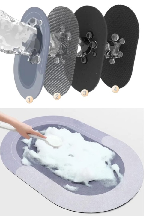 Mata łazienkowa szybkoschnąca chłonna dywanik 45x75 cm zielona