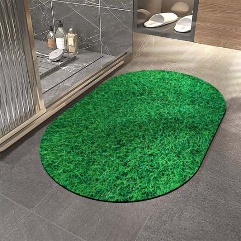 Mata łazienkowa szybkoschnąca chłonna dywanik 45x75 cm zielona