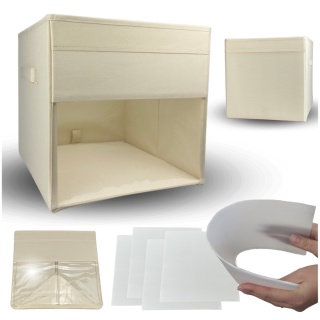 PUDEŁKO POJEMNIK ORGANIZER do przechowywania regału zabawki ubrania książki BEŻOWY 1