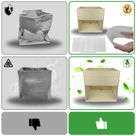 PUDEŁKO POJEMNIK ORGANIZER do przechowywania regału zabawki ubrania książki BEŻOWY 1