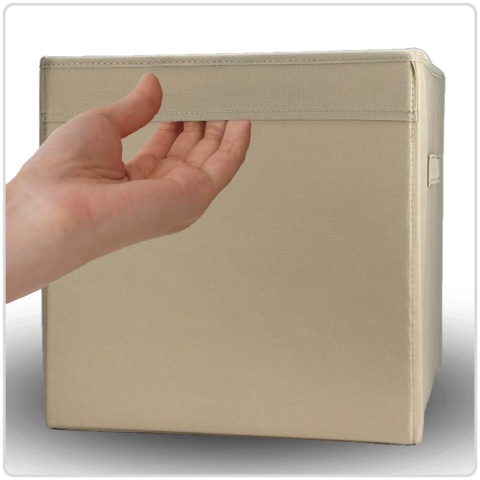 PUDEŁKO POJEMNIK ORGANIZER do przechowywania regału zabawki ubrania książki BEŻOWY 2