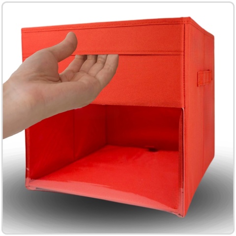 PUDEŁKO POJEMNIK ORGANIZER do przechowywania regału zabawki ubrania książki CZERWONY