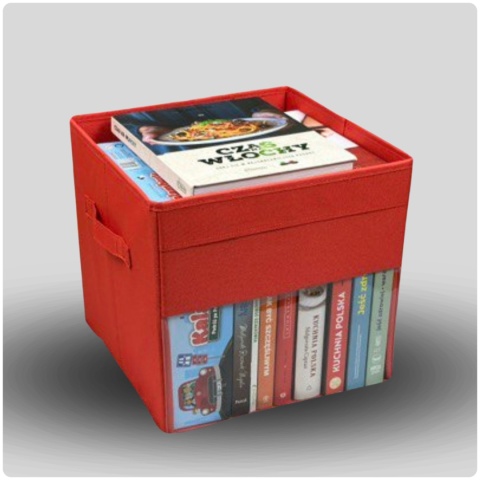 PUDEŁKO POJEMNIK ORGANIZER do przechowywania regału zabawki ubrania książki CZERWONY