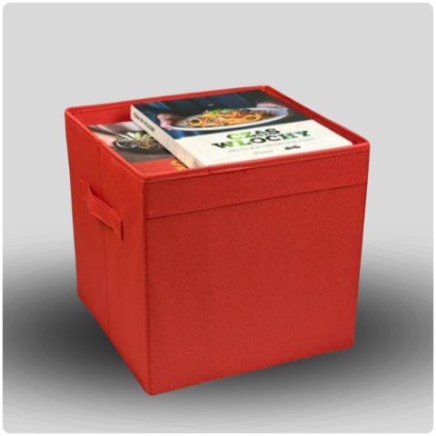 PUDEŁKO POJEMNIK ORGANIZER do przechowywania regału zabawki ubrania książki CZERWONY