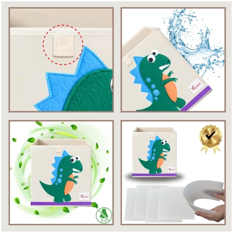 PUDEŁKO POJEMNIK ORGANIZER do przechowywania regału zabawki ubrania książki DINOZAUR