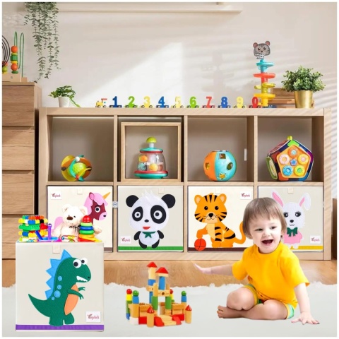 PUDEŁKO POJEMNIK ORGANIZER do przechowywania regału zabawki ubrania książki DINOZAUR