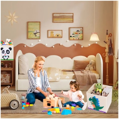 PUDEŁKO POJEMNIK ORGANIZER do przechowywania regału zabawki ubrania książki DINOZAUR