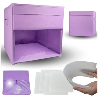 PUDEŁKO POJEMNIK ORGANIZER do przechowywania regału zabawki ubrania książki FIOLETOWY 1
