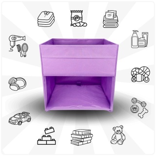 PUDEŁKO POJEMNIK ORGANIZER do przechowywania regału zabawki ubrania książki FIOLETOWY 1