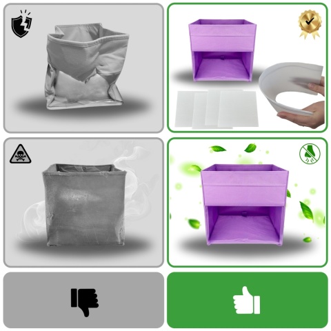 PUDEŁKO POJEMNIK ORGANIZER do przechowywania regału zabawki ubrania książki FIOLETOWY 1