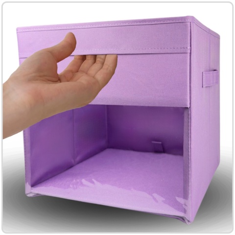 PUDEŁKO POJEMNIK ORGANIZER do przechowywania regału zabawki ubrania książki FIOLETOWY 1