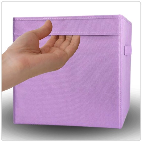 PUDEŁKO POJEMNIK ORGANIZER do przechowywania regału zabawki ubrania książki FIOLETOWY 1