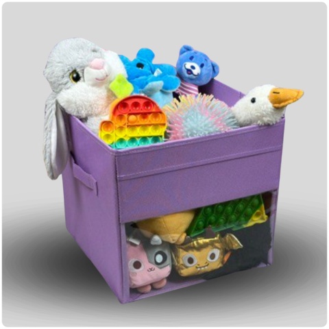 PUDEŁKO POJEMNIK ORGANIZER do przechowywania regału zabawki ubrania książki FIOLETOWY 1