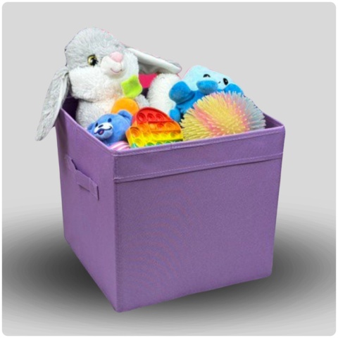 PUDEŁKO POJEMNIK ORGANIZER do przechowywania regału zabawki ubrania książki FIOLETOWY 1