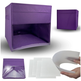 PUDEŁKO POJEMNIK ORGANIZER do przechowywania regału zabawki ubrania książki FIOLETOWY 3