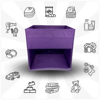 PUDEŁKO POJEMNIK ORGANIZER do przechowywania regału zabawki ubrania książki FIOLETOWY 3