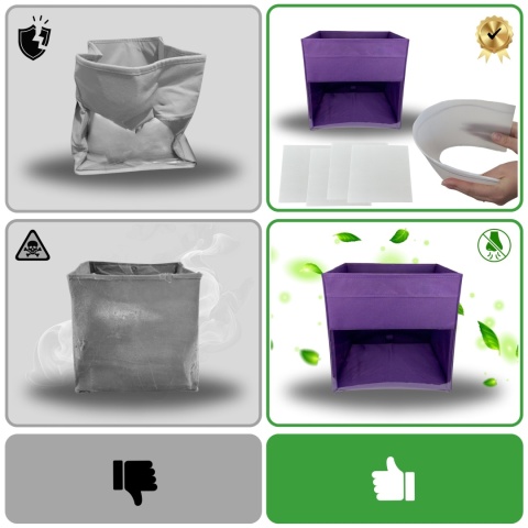 PUDEŁKO POJEMNIK ORGANIZER do przechowywania regału zabawki ubrania książki FIOLETOWY 3