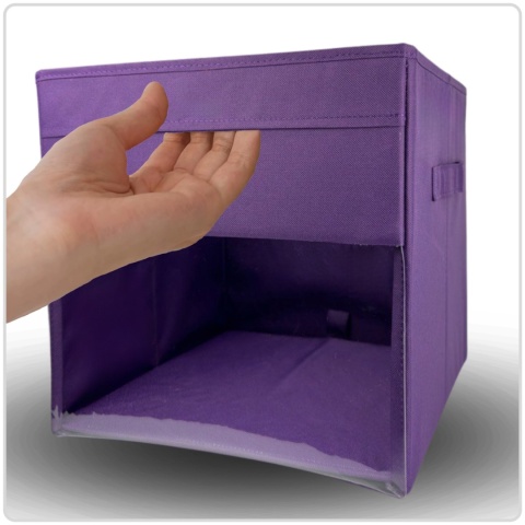 PUDEŁKO POJEMNIK ORGANIZER do przechowywania regału zabawki ubrania książki FIOLETOWY 3