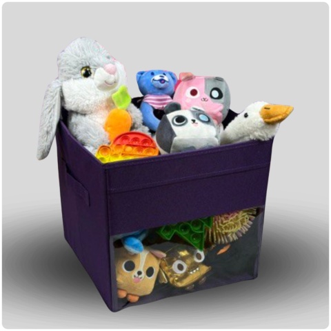 PUDEŁKO POJEMNIK ORGANIZER do przechowywania regału zabawki ubrania książki FIOLETOWY 3