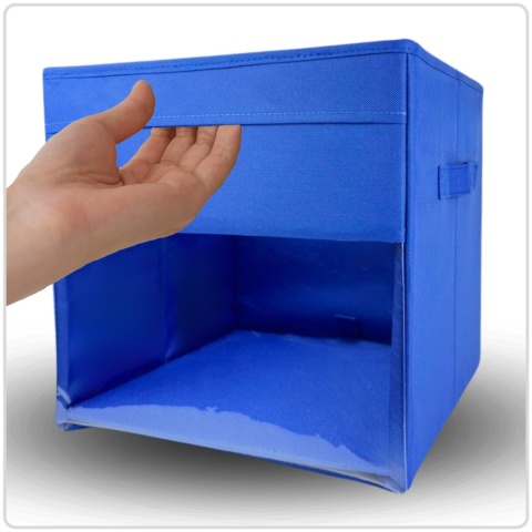 PUDEŁKO POJEMNIK ORGANIZER do przechowywania regału zabawki ubrania książki GRANATOWY 1