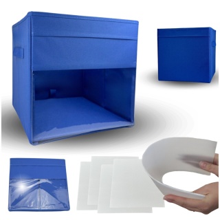 PUDEŁKO POJEMNIK ORGANIZER do przechowywania regału zabawki ubrania książki GRANATOWY 2