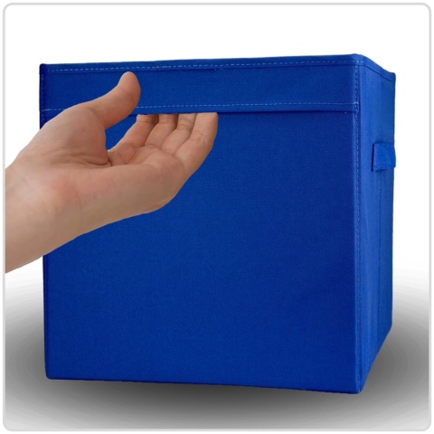 PUDEŁKO POJEMNIK ORGANIZER do przechowywania regału zabawki ubrania książki GRANATOWY 2