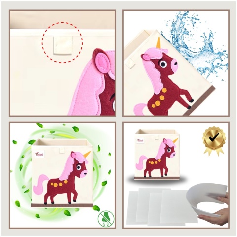 PUDEŁKO POJEMNIK ORGANIZER do przechowywania regału zabawki ubrania książki KOŃ